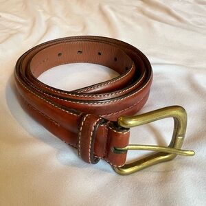 LL Bean leather belt; like new; rarely worn